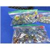 Image 2 : 4 Bags of Glass Marbles - Onion Skin, Clear, Large Shooters
