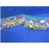 Image 3 : 4 Bags of Glass Marbles - Onion Skin, Clear, Large Shooters