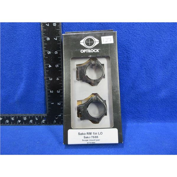 NEW - Optilock Sako RM 1" Low Rings - Sako 75/85