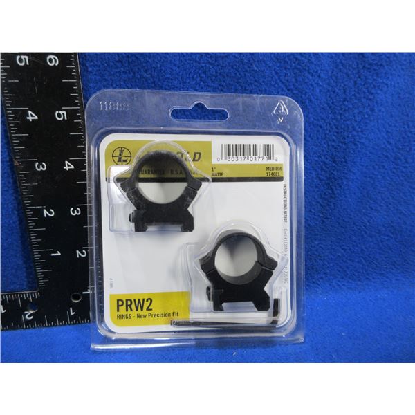 NEW - Leupold 1" Medium Matte Rings PRW2