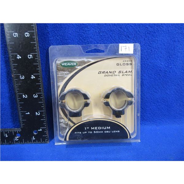 NEW - Weaver Grand Slam 1" Medium Rings # 49202
