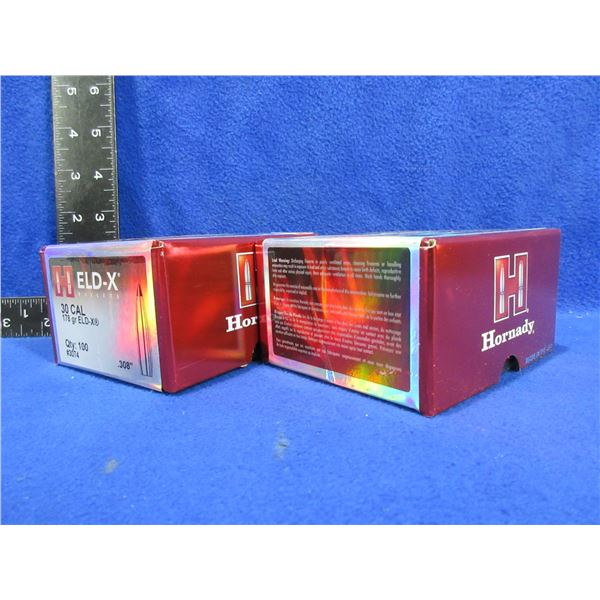 NEW - 30 Cal. .308" 178gr ELD-X Hornady Bullets