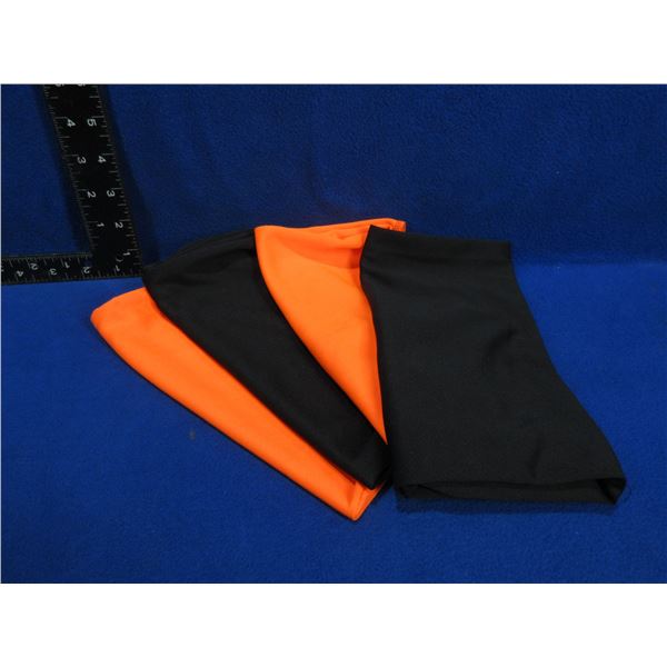NEW - 4 Neck Gaitors - 2 Orange, 2 Black