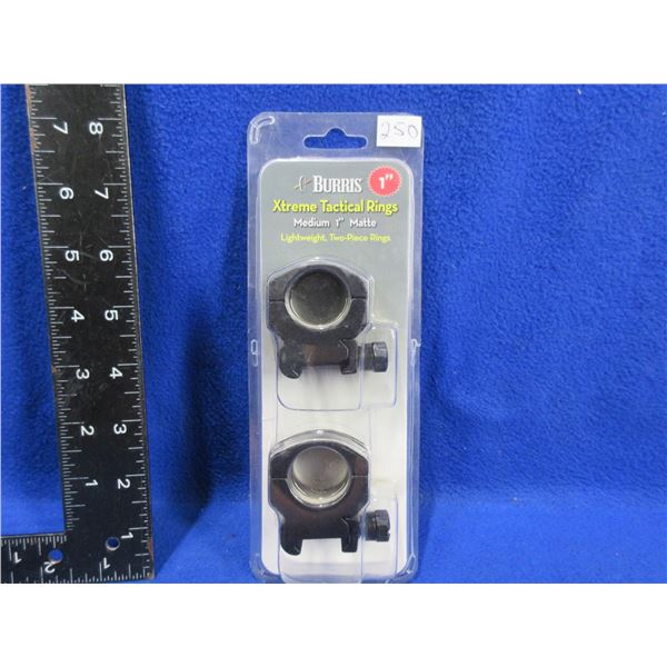 NEW - Burris Xtreme Tactical Rings - Medium 1" Matte