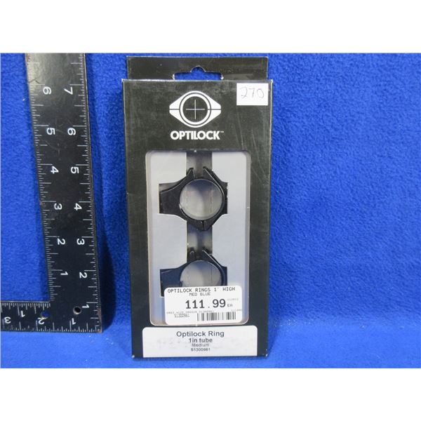 NEW - Optilock Sako 1" Rings - Medium, Blue