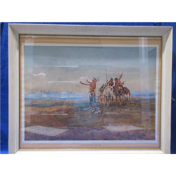 C. M. Russell Print - Invocation To The Sun - 30" x 25"