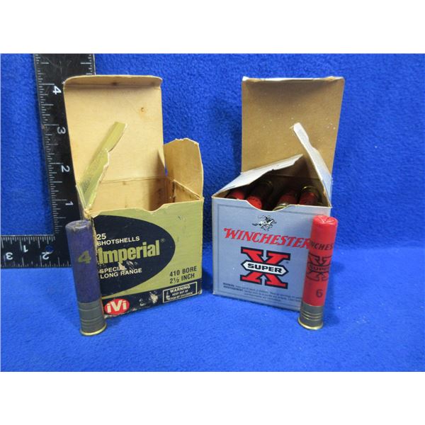 410 Ga. 2 1/2" Imperial and Winchester Shotshells