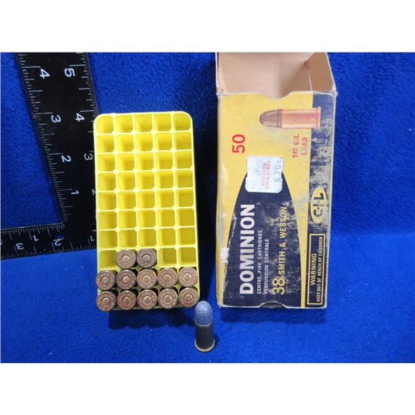 Collector Ammo - 38 S&W 145gr CIL Dominion Cartridges