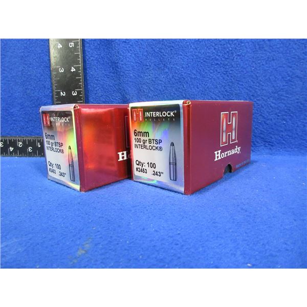 NEW - 6MM .243" 100gr BTSP Interlock Hornady Bullets