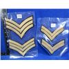 Image 1 : 4 Military Gold Mylar Chevrons - Sargeant & Corporal Rank