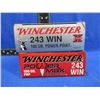 Image 2 : 243 Win. 100gr Winchester Cartridges