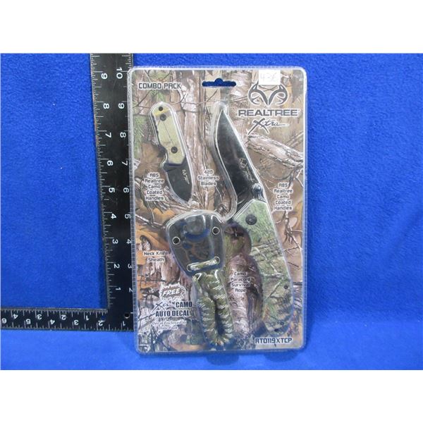 NEW - Realtree Xtra EDC Folding Knife and Neck Knife