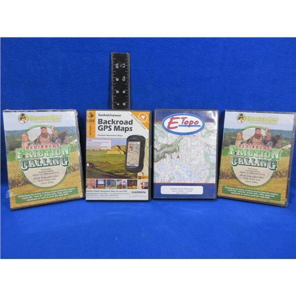 4 Hunting Game Calls/Maps DVD's