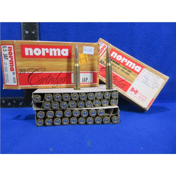 6.5 JAP. Norma Factory and Reloads Cartridges