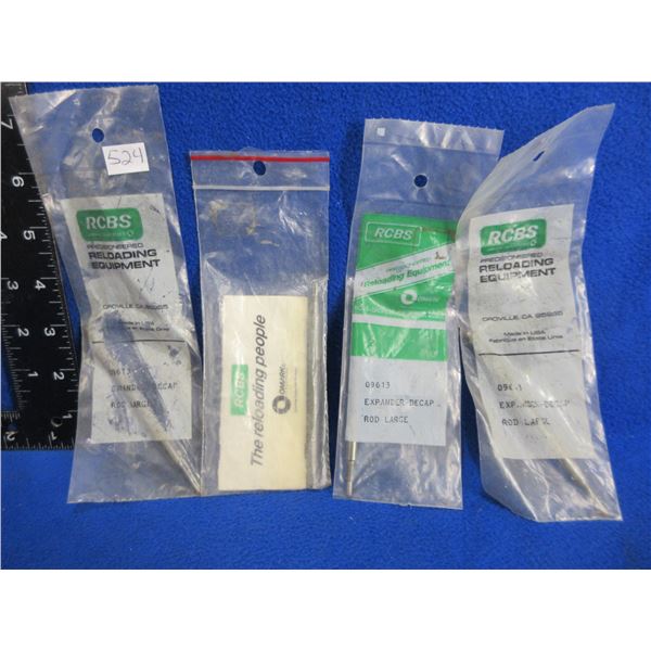 4 RCBS Expander Decapping Rods Large # 09613