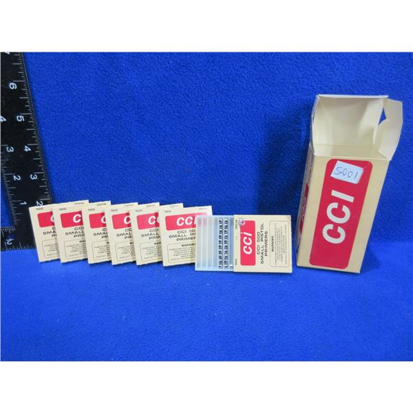 CCI 500 Small Pistol Primers - 6 Boxes of 100, Box of 21