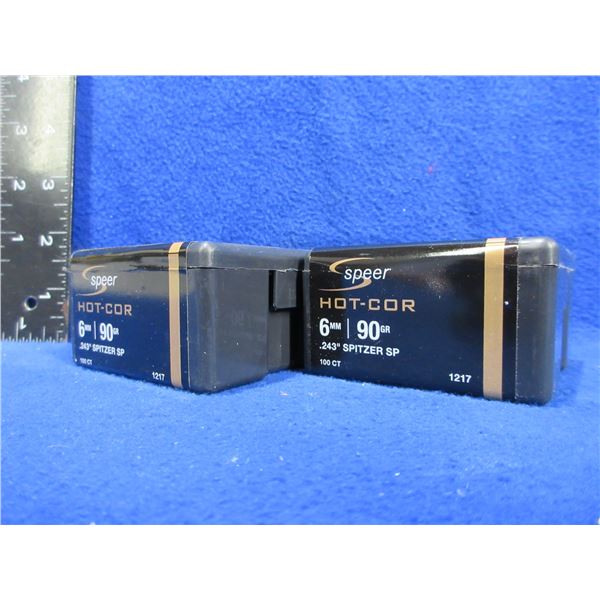 NEW - 6MM .243" 90gr Spitzer SP Speer Hot-Cor Bullets