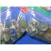 Image 2 : 4 Bags of Glass Marbles - Onion Skin (150), Clear (50)