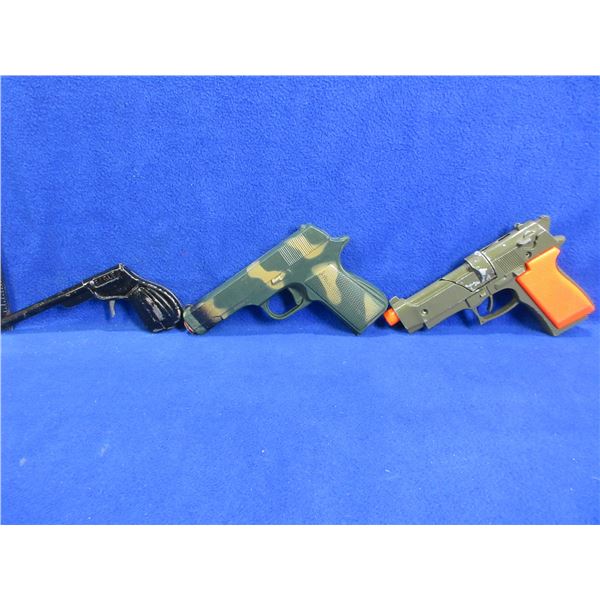 Toy Tin Gun, Cap Gun and a Water Gun