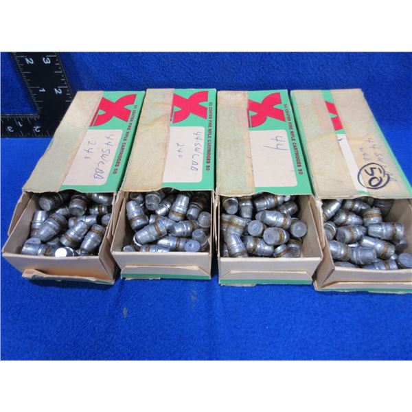 44 Cal. .429" SWC BB Bullets - 3 Boxes of 50, Box of 57