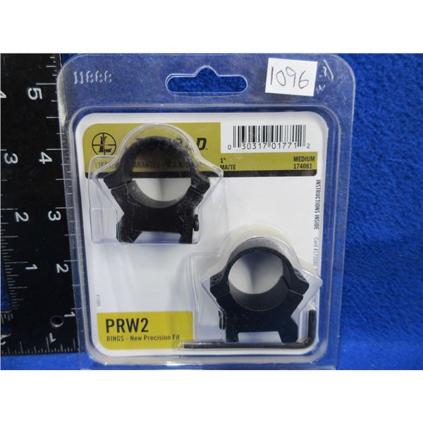 NEW - Leupold 1" Medium Matte Rings PRW2 # 174081