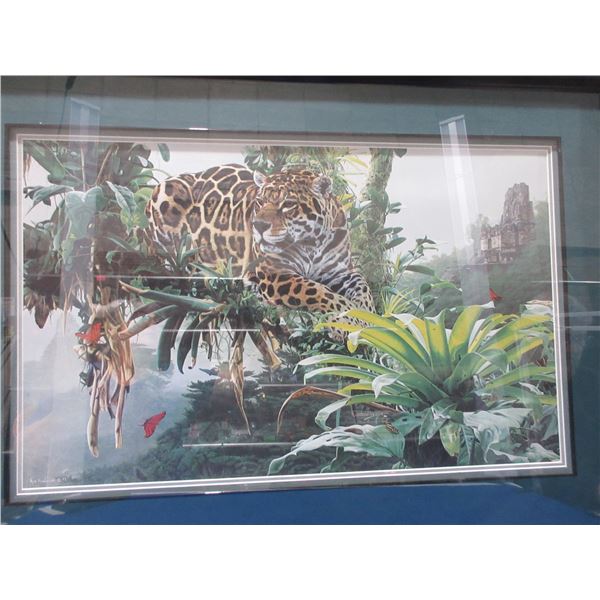 Rod Frederick Framed Print - "Temple of the Jaguar" - 43" x 30 1/2"
