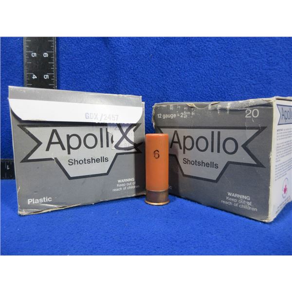 12 Ga. 2 3/4" 6 Shot Apollo Shotshells - 2 Boxes of 25