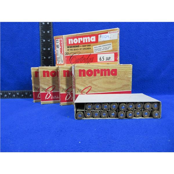 Primed and New Unprimed Brass Only - 6.5X51 JAP Norma
