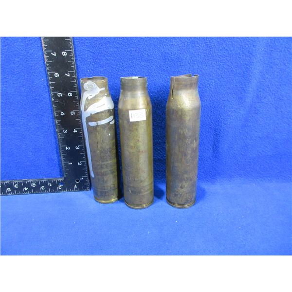 Lot of 3 - 30MM Brass Shell Casings