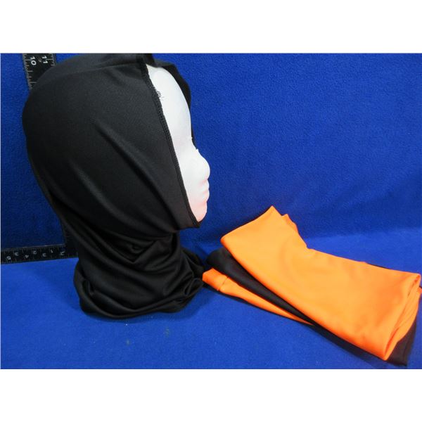 NEW - 4 Neck Gaitors - 2 Orange, 2 Black