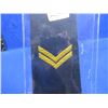 Image 4 : 3 Military Gold Mylar Chevrons and a Badge