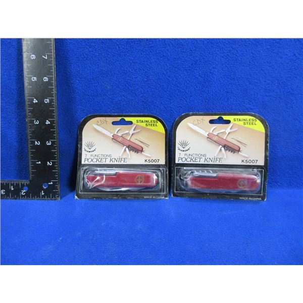 2 - 7 Function Swiss Army Style Folding Knives