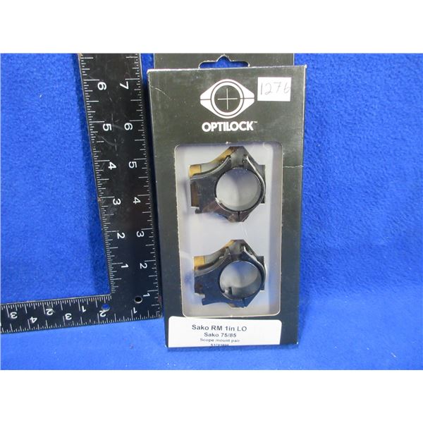 NEW - Optilock Sako RM 1" Low Rings - Sako 75/85
