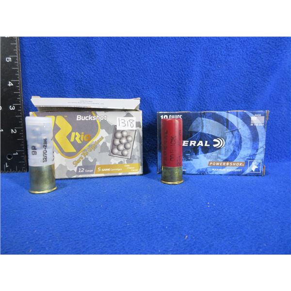 12 Ga. 2 3/4" 00Buck Federal and Rio Shotshells