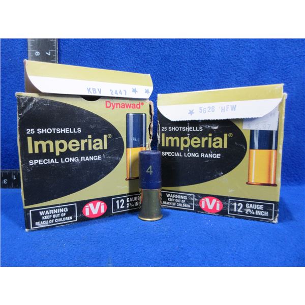 12 Ga. 2 3/4" 4 Shot Imperial Shotshells - 2 Boxes of 25