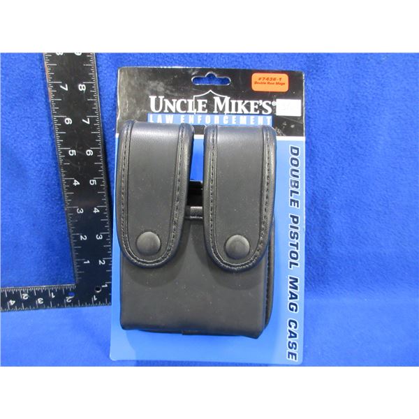 NEW - Uncle Mike's Double Pistol Mag Case # 7436-1