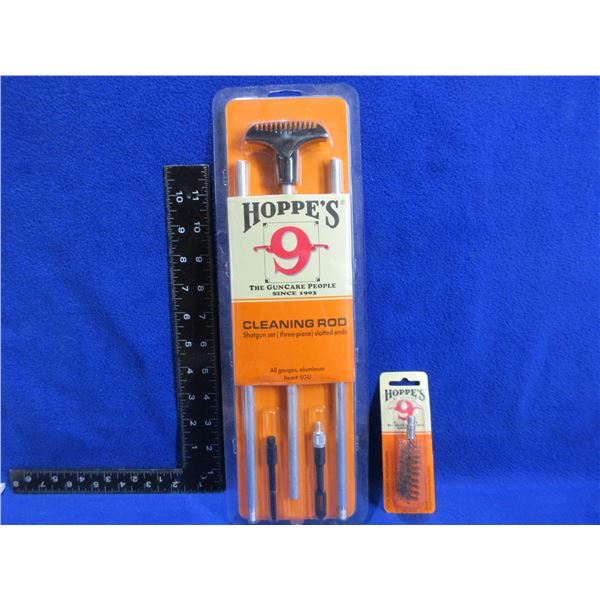 NEW - Hoppe's 9 Cleaning Rod and 12 Ga. Bronze Brush