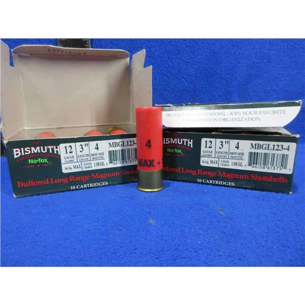 12 Ga. 3" 4 Shot Magnum Bismuth Shotshells