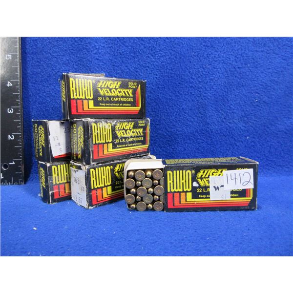 22 LR 40gr HV SP Ruko Cartridges - 6 Boxes of 50