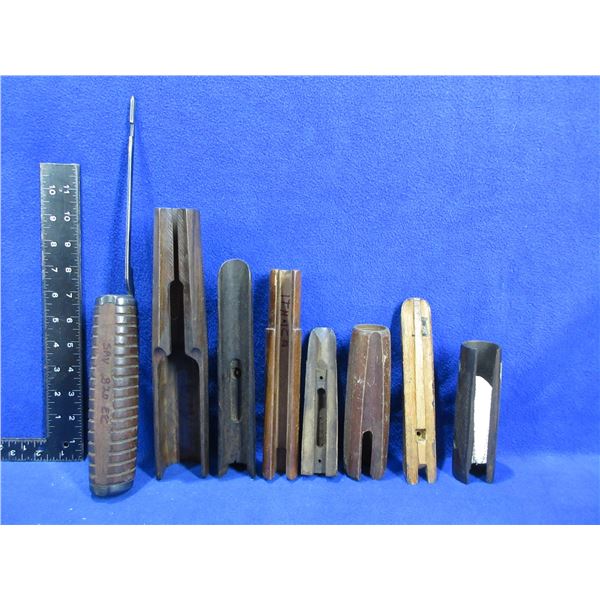 Lot of 8 Misc. Unknown Wood Forearms