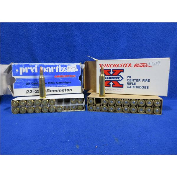 22-250 Rem. Winchester and Prvi Partizan Cartridges
