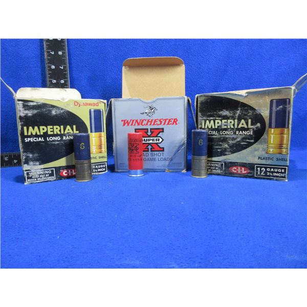 12 Ga. 2 3/4" 6 Shot Imperial and Winchester Shotshells
