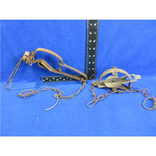 2 Small Oneida Victor Animal Traps