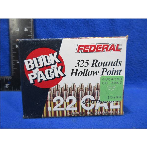 22 LR 36gr HV HP Federal Cartridges - Sealed Box of 325