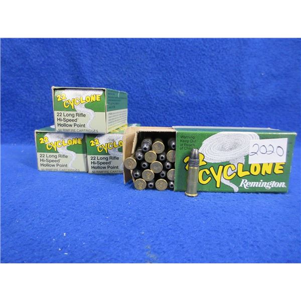 22 LR 36gr Hi-Speed HP 22 Cyclone Remington Cartridges