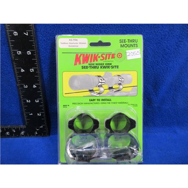 NEW - Kwik-Site See-Thru Scope Mounts - Model KS-TRA