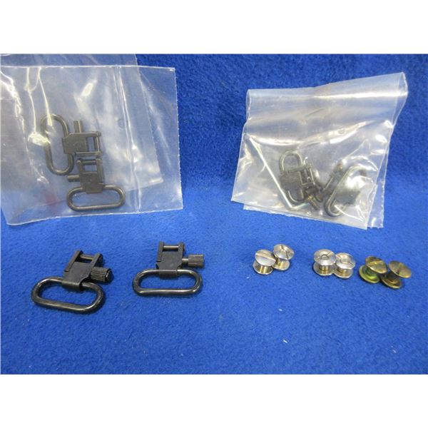Lot of 3 Pairs of Quick Release Swivels & 6 Chicago Screws