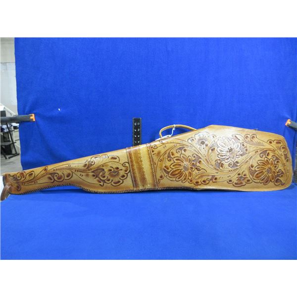 Hand Crafted Leather Gun Case - 47" - Nicely Tooled