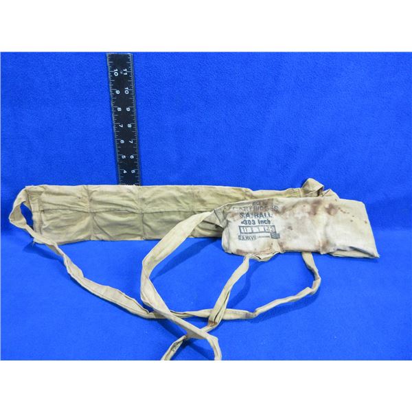 .303" S.A. Ball Cartridges on Stripper Clips with Bandoleers