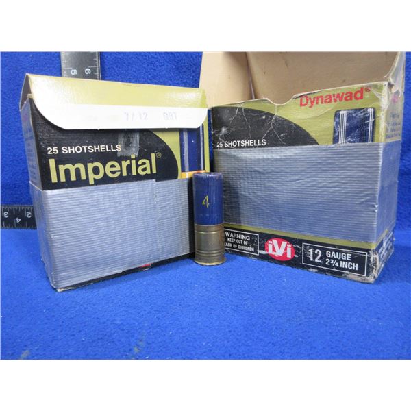 12 Ga. 2 3/4" 4 Shot Imperial Shotshells - 2 Boxes of 25